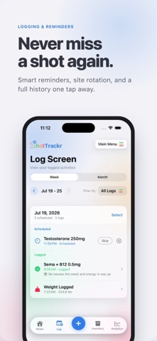 ShotTrackr: GLP-1 & Peptide screenshot