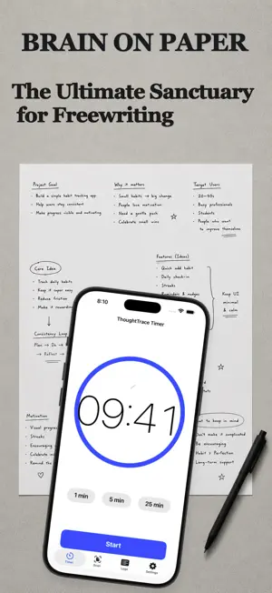 ThoughtTrace: Brain Dump Timer screenshot 1