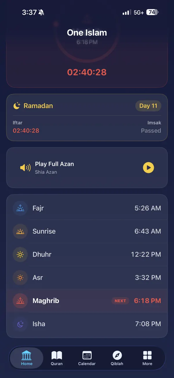 #2. One Islam (iOS) โดย: Leonardo Lawrence