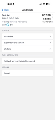 Event Crew iPhone screenshot