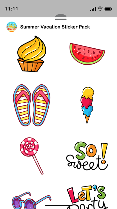Summer Vacation Stickers Pack Screenshot