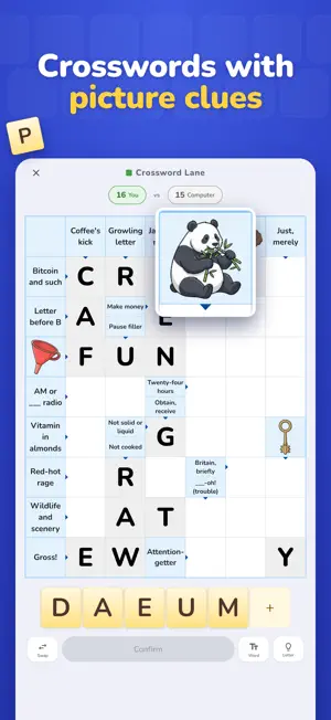 Crossword Lane: Easy Puzzles screenshot 1