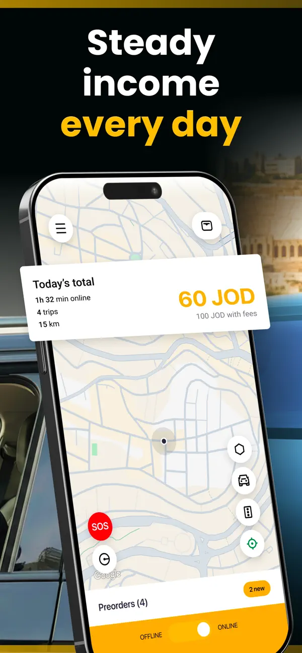 Screenshot #2 pour TaxiF Driver - Be the Captain!