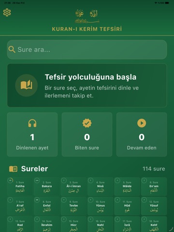 Kuran Tefsiri (Sesli) iPad screenshot