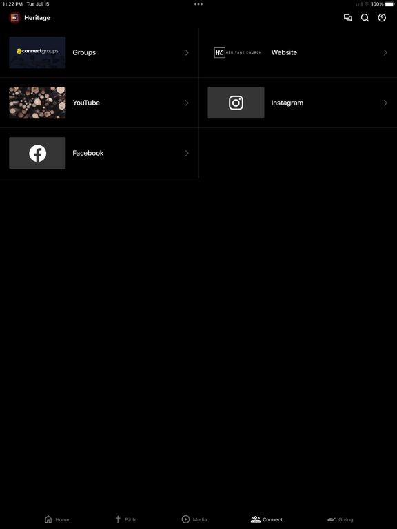 Heritage Church Hattiesburg iPad screenshot 3 - Education app
