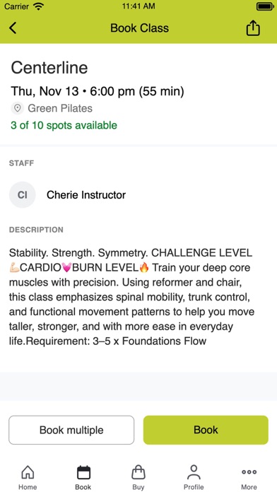 Green Pilates app screenshot 3
