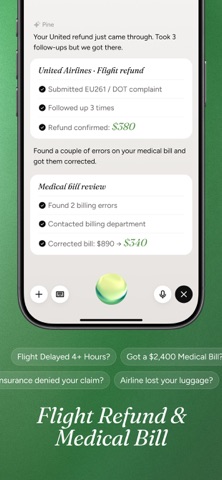 Pine AI Assistant & Agent iPhone screenshot