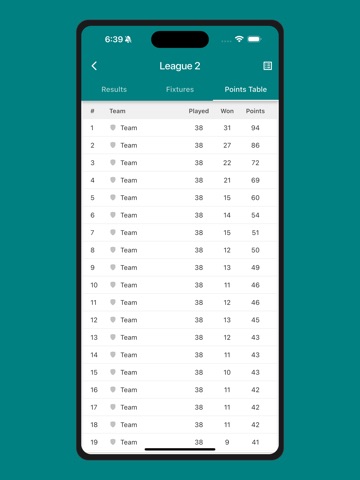 Football LiveScore 2026 iPad screenshot