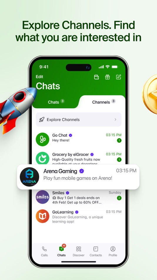 #4. GoChat Messenger (iOS) 由: Emirates Telecommunications Corporation