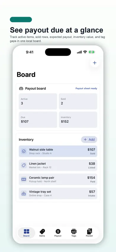 Consignment Payout Studio screenshot 1
