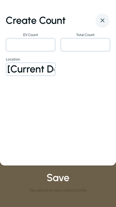 EV Counting Screenshot