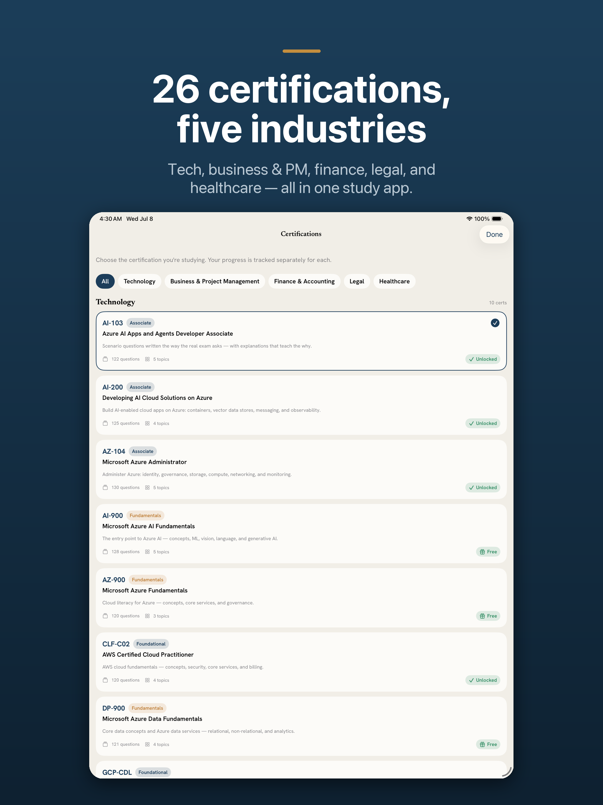 Certo: Exam Prep & Practice screenshot 10