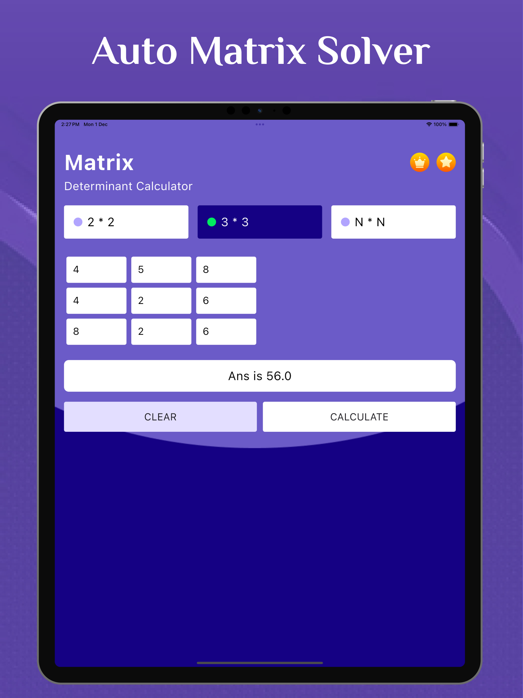 Matrix Determinant Calculator