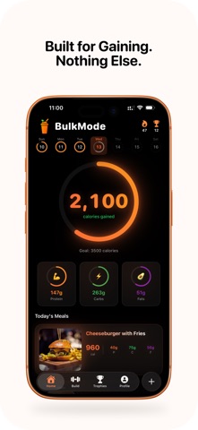 BulkMode - Calorie Tracker iPhone screenshot