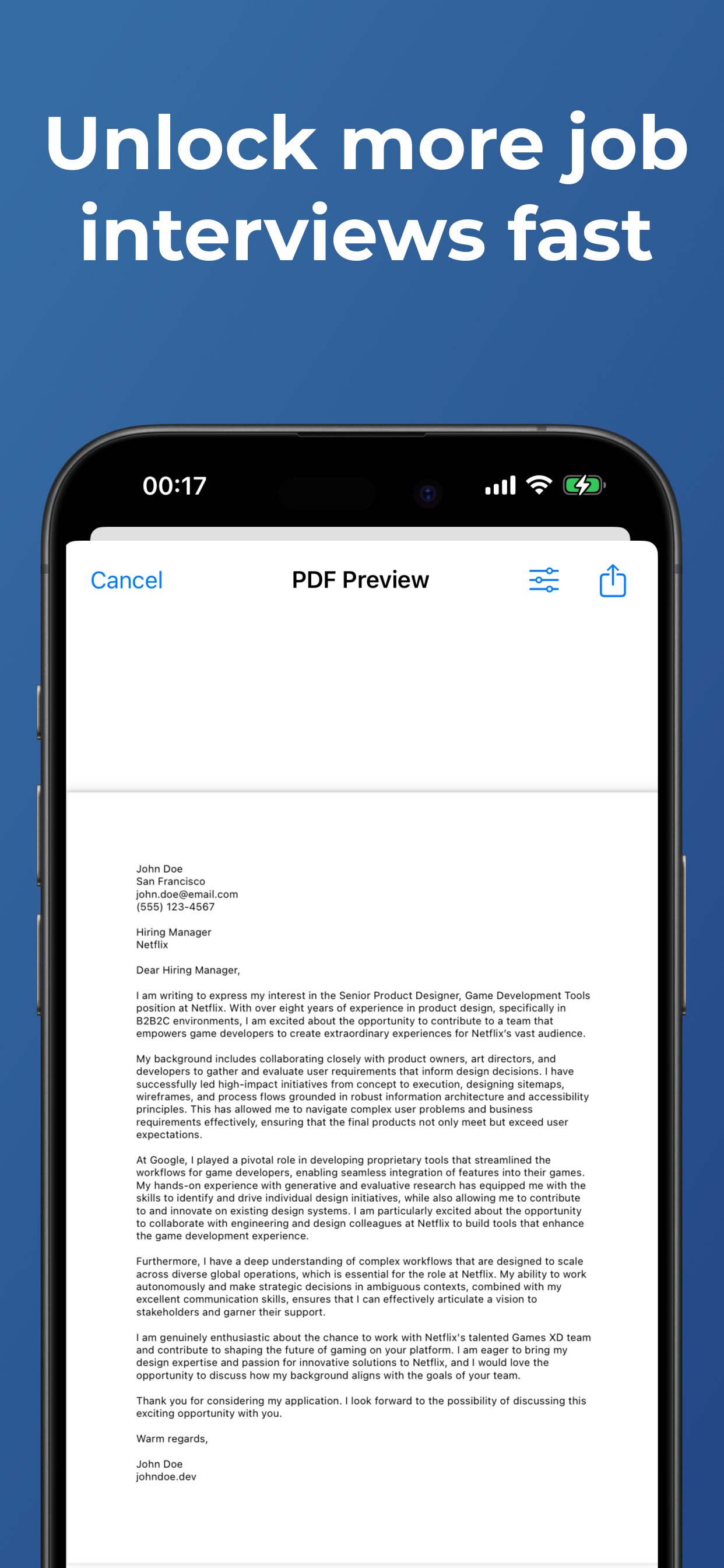 Resume Creator & Cover Letter screenshot 8