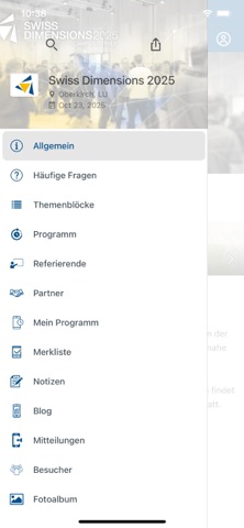 Swiss Dimensions 2025 app screenshot 2