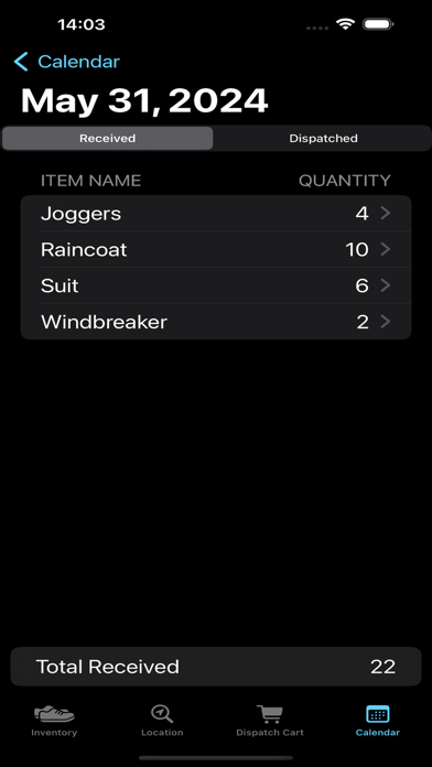 J.B.S Inventory Management Screenshot