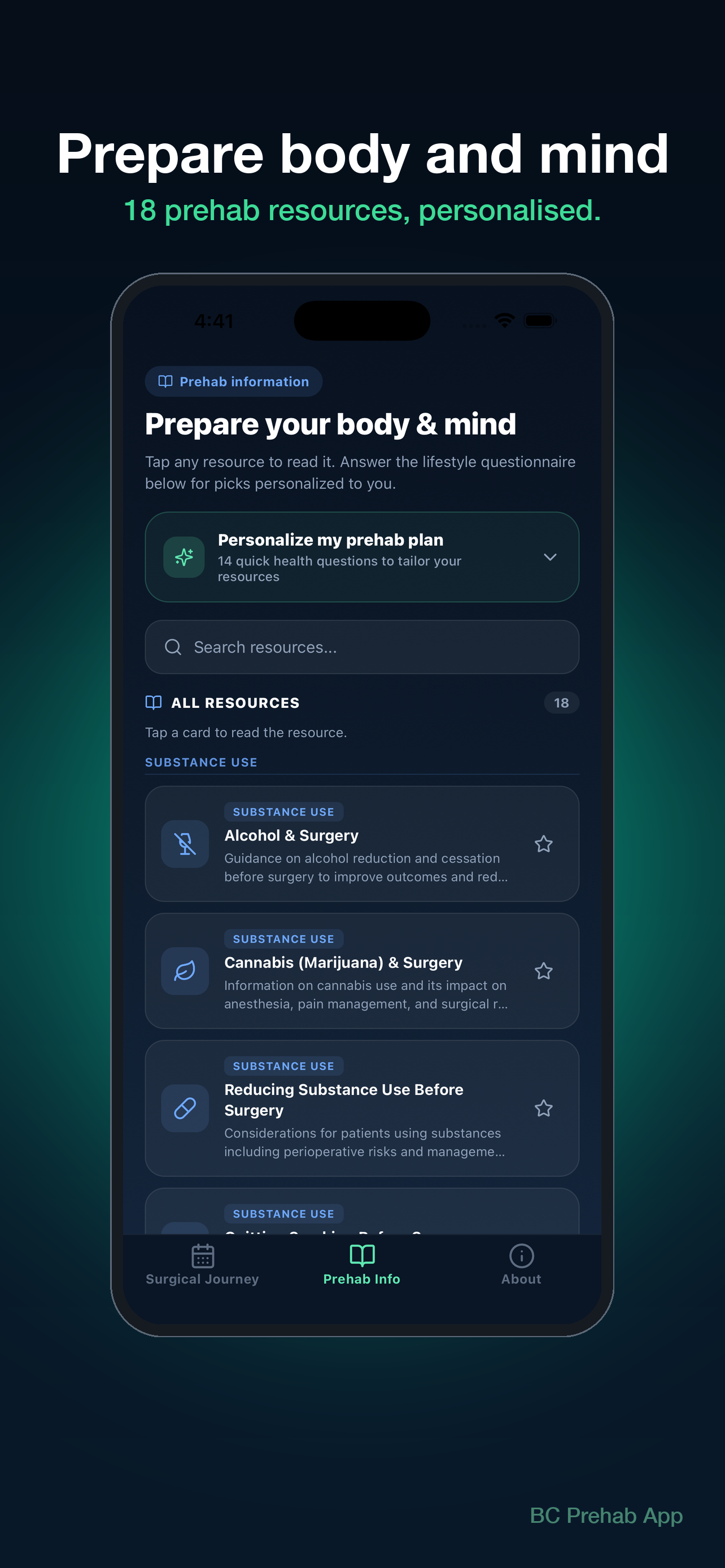 BC Prehab App screenshot 6