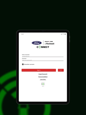 Group One Ford RW Connect iPad screenshot