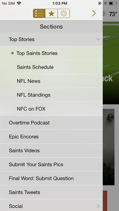 Final Play: Saints News Screenshot