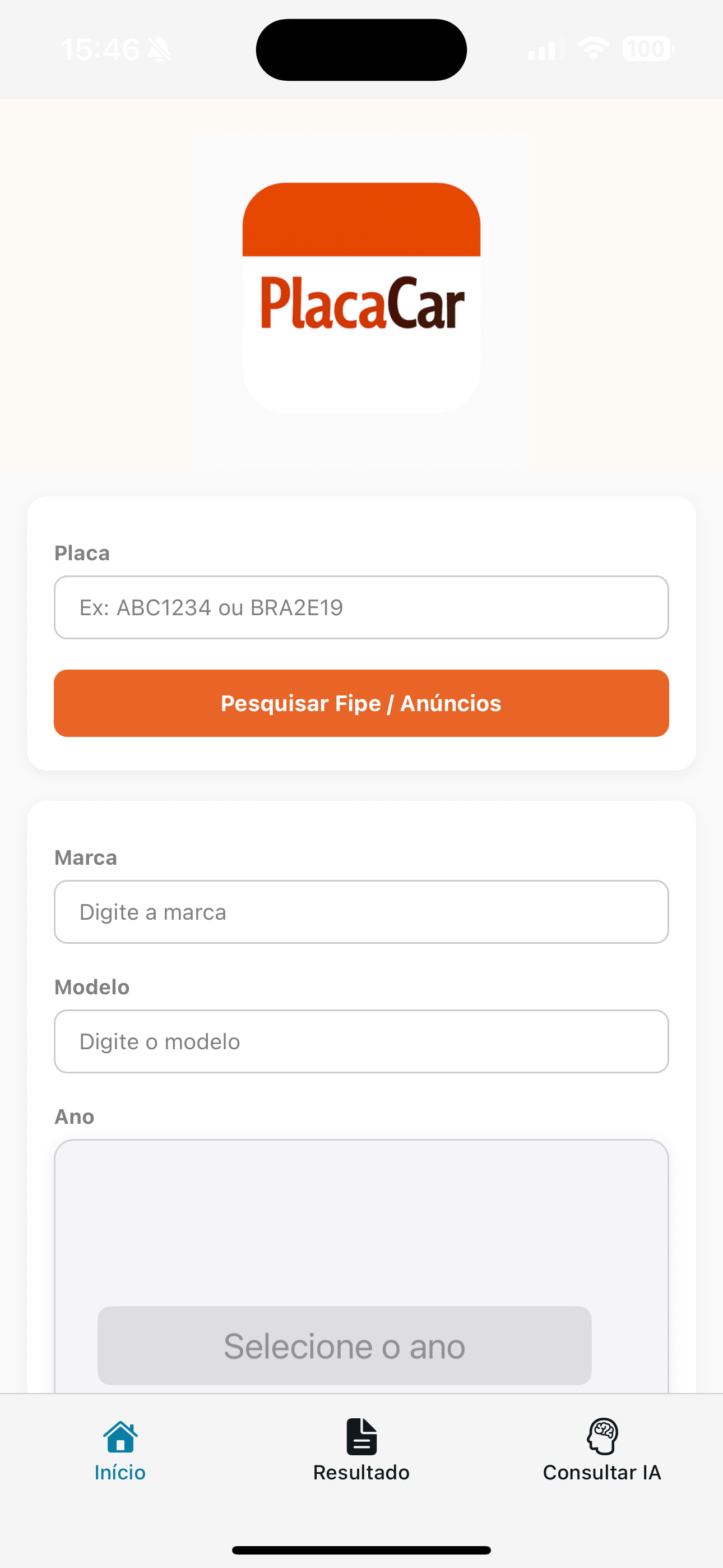PlacaCar: FIPE e anúncios