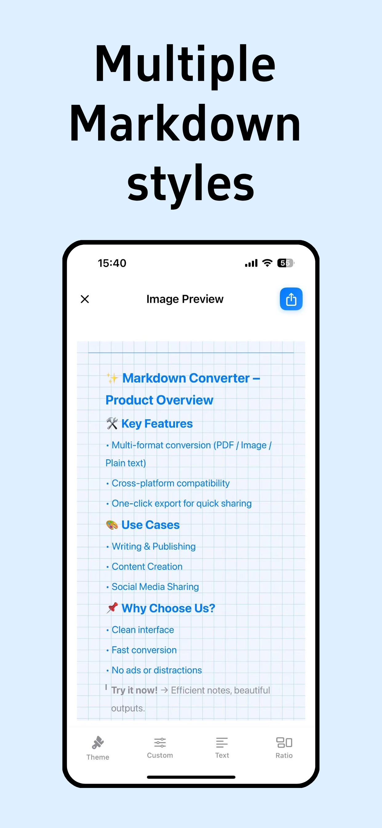 MDconvert - to pdf/word/image