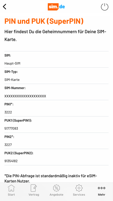 Screenshot #3 pour sim.de Servicewelt