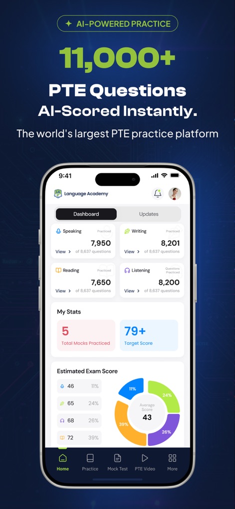 PTE Practice & AI Mock Tests - Education App | MWM