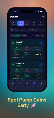 Sindex AI: Crypto Signal Alert iPhone screenshot