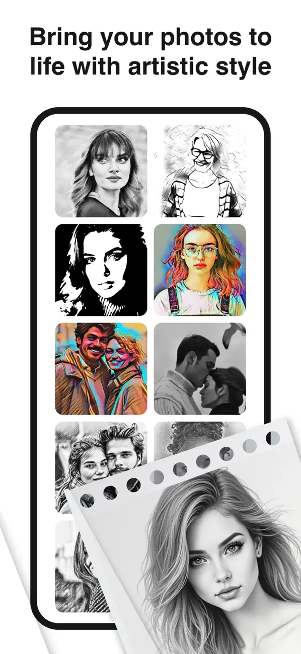 Screenshot #2 pour Édition de photos de croquis a