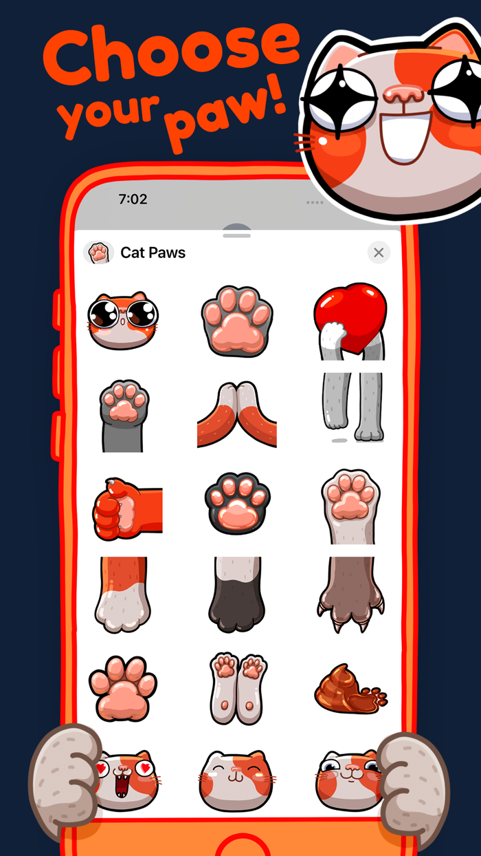 Cat paws stickers