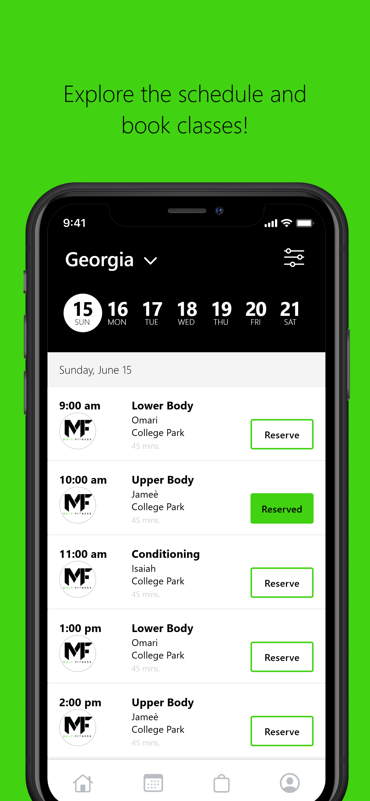 MultiFitness App screenshot 3