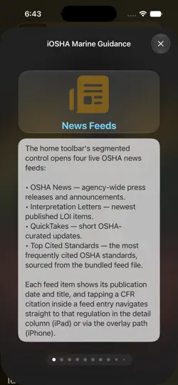 Captura de pantalla de IOSHA1960 Federal E-Ref en iPhone 1