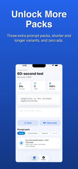 Typing Speed Test - WPM screenshot 3