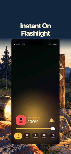 1Tap Flashlight — Turbo Bright screenshot 2