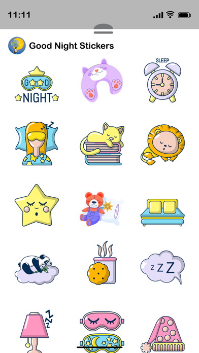 Screenshot #3 pour Good Night Stickers!!