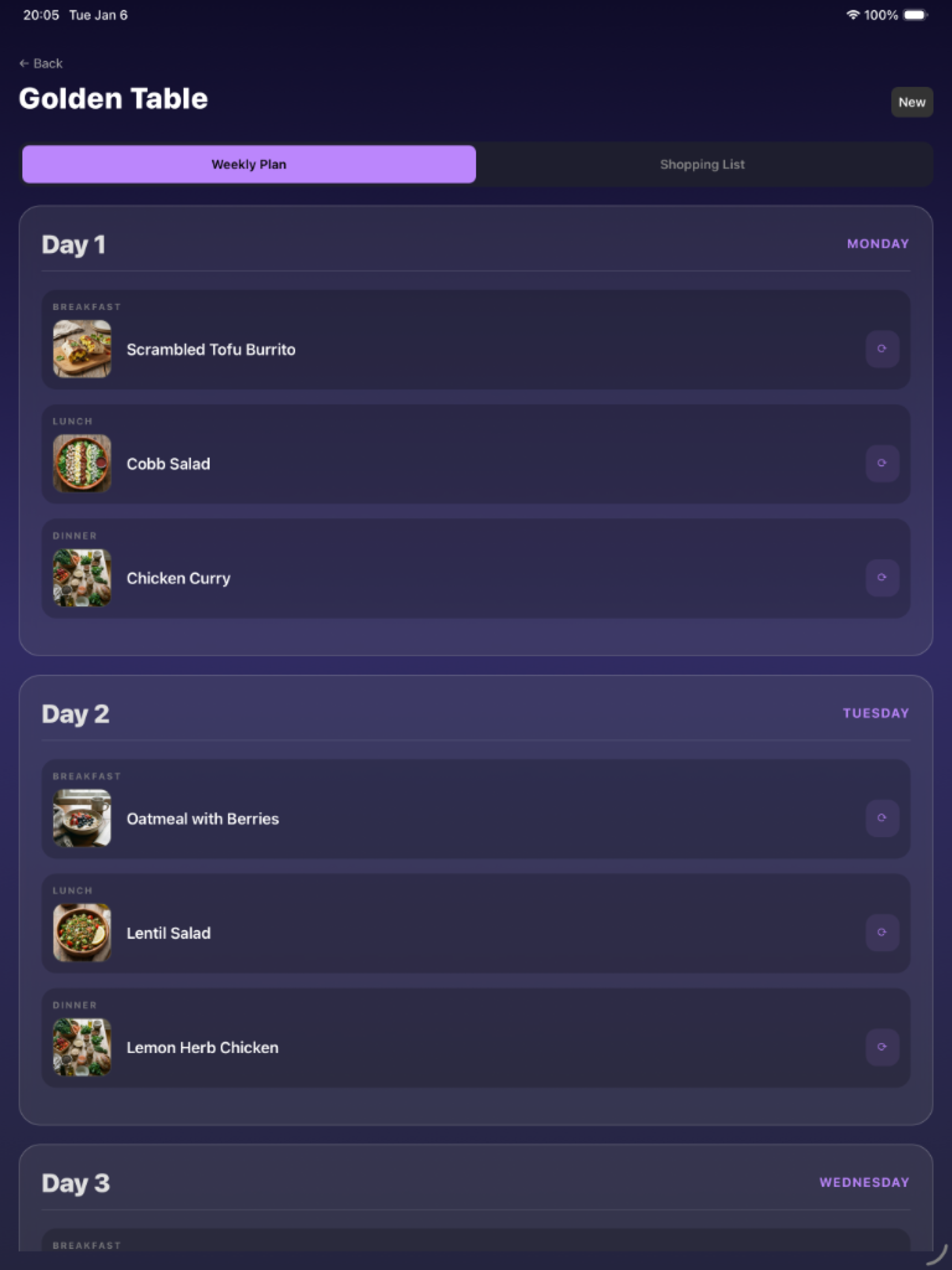 Quick Meal Planner screenshot 3