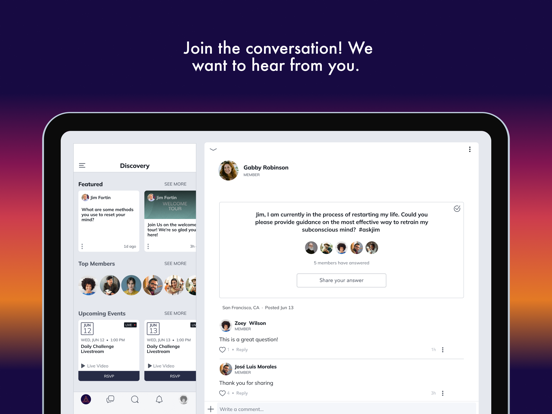 Jim Fortin Community iPad screenshot 4 - Lifestyle app