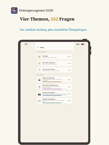 Einbürgerungstest RML iPad screenshot