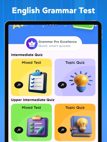 English Grammar Test 2025 iPad screenshot