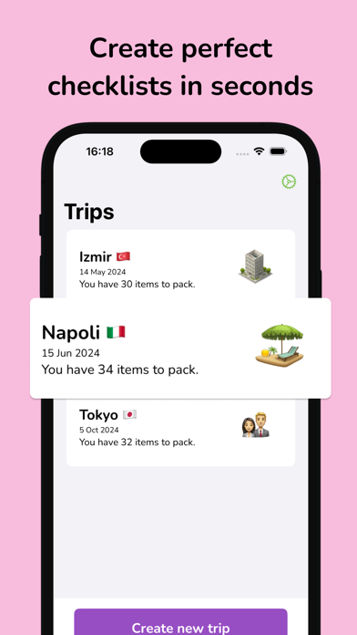 Packify: Travel Packing List Screenshot