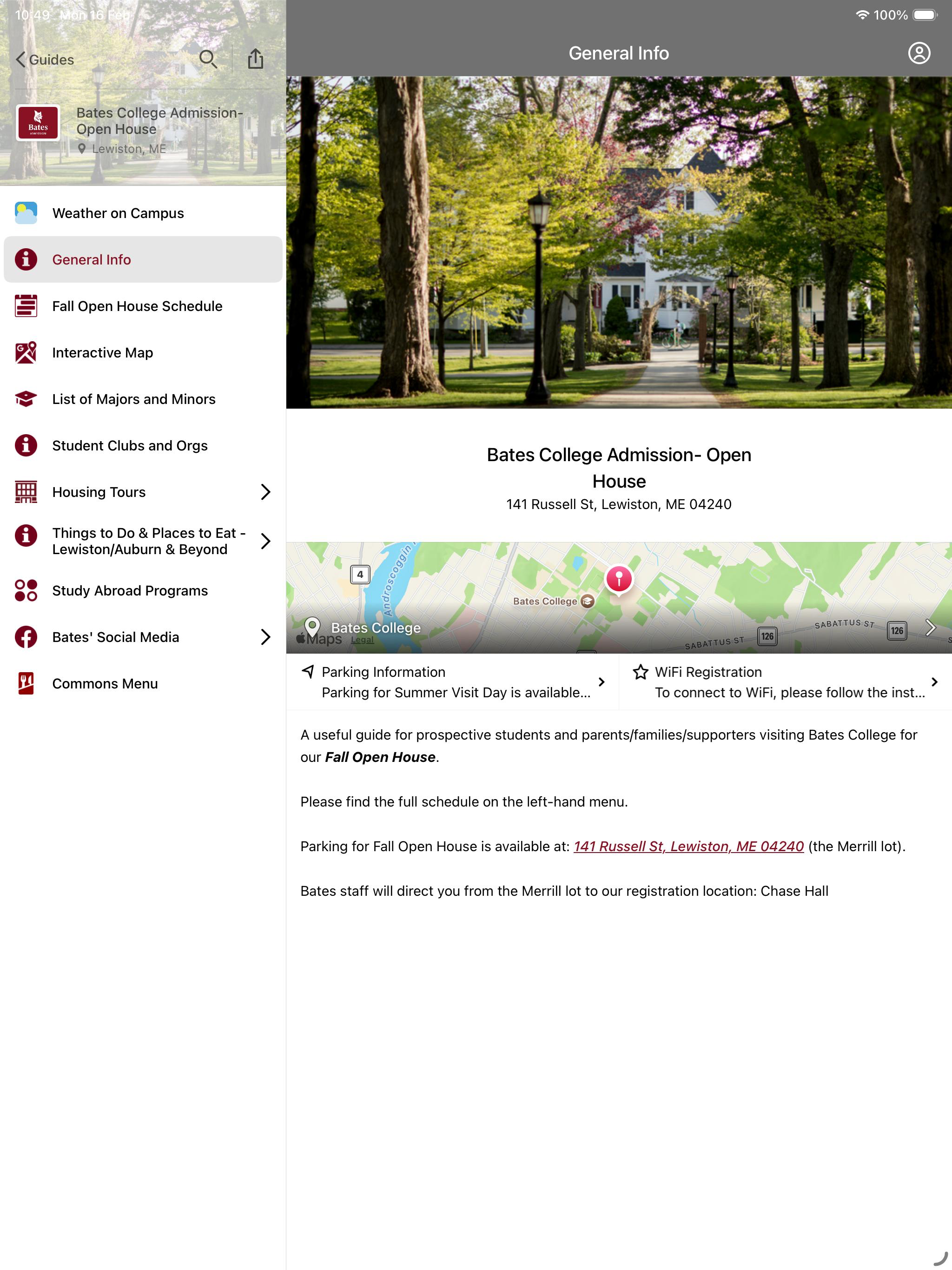 Bates College Campus Visit