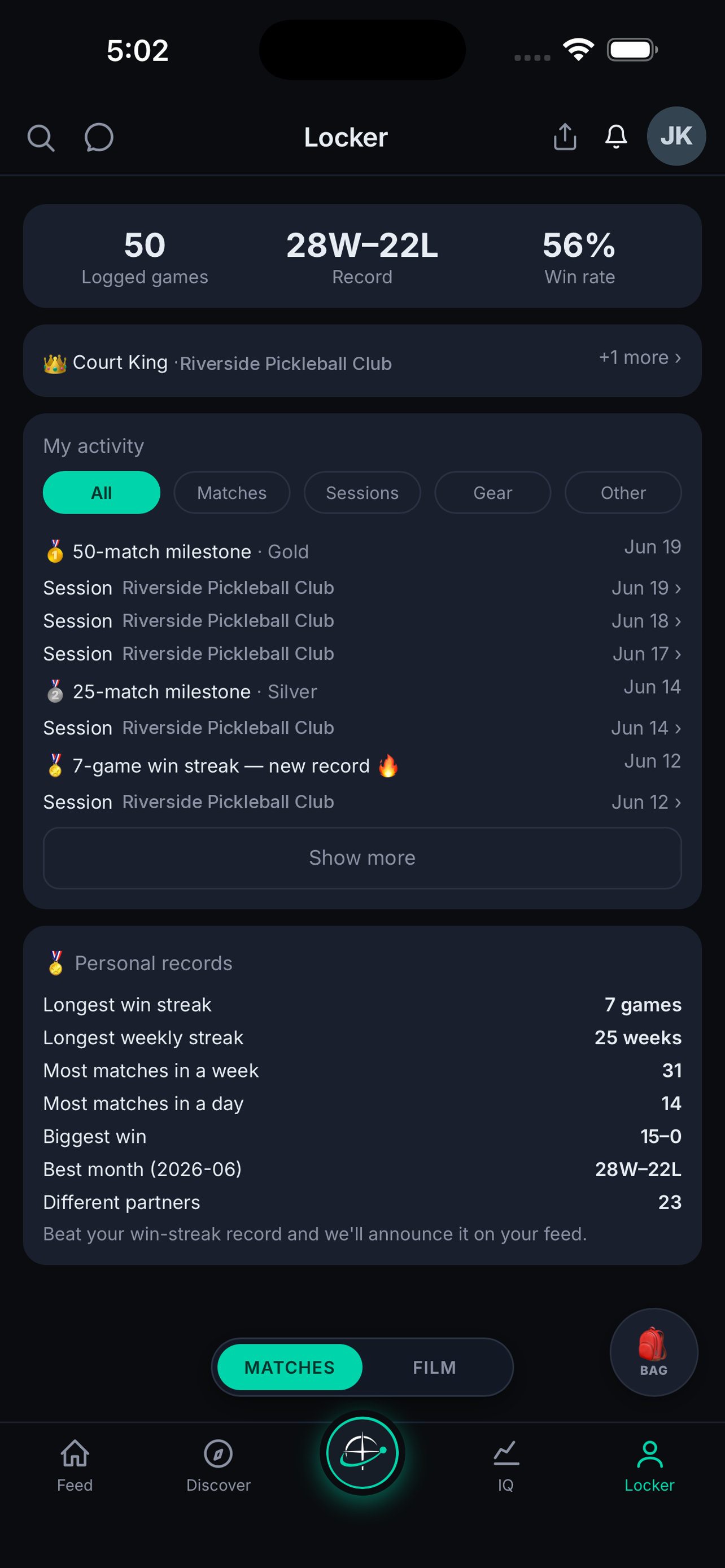 PointIQ: Pickleball Log&Stats screenshot 5