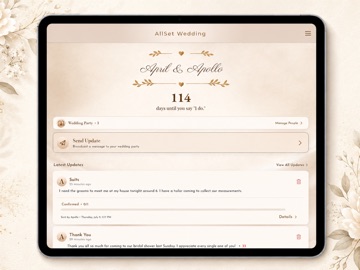 AllSet Wedding ipad screenshot 2