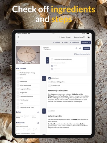 Cookbook Manage & save recipes iPad screenshot
