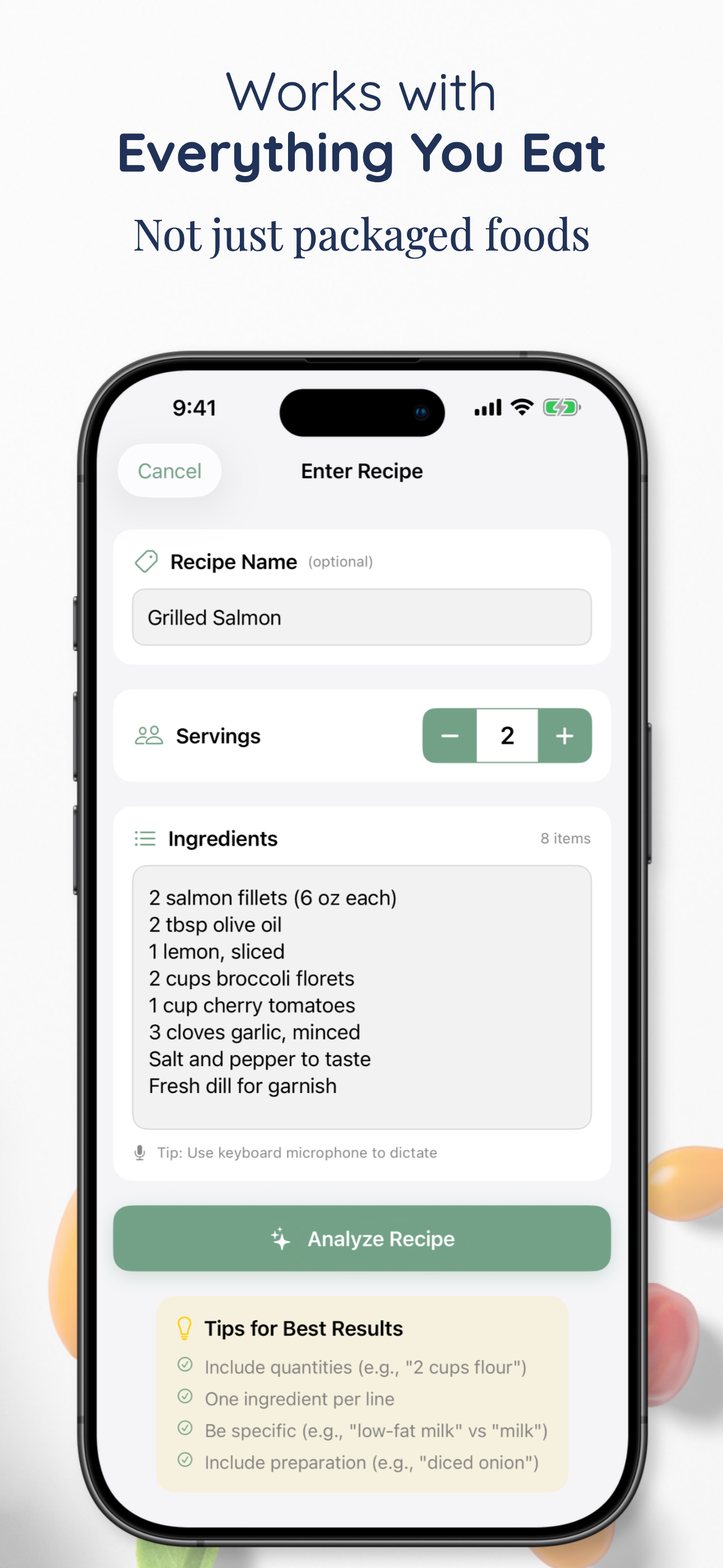 InaSnap! - Recipe Nutrition