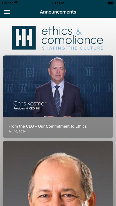HII Ethics & Compliance Screenshot