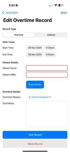 AutoClaim screenshot 2