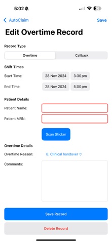 AutoClaim screenshot