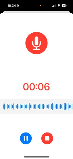 Capture d'écran de AI Voice Recorder sur iPhone 2